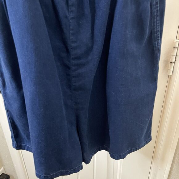 Old Navy Chambray Dark Wash Smocked Short Strappy Romper Womens Size XS NEW - Picture 3 of 10